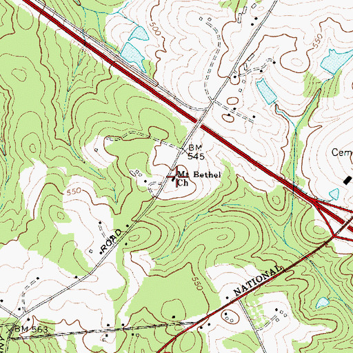 Topographic Map of Mount Bethel Church, SC