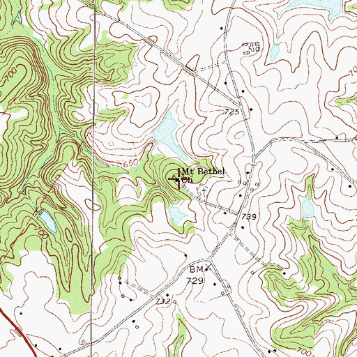 Topographic Map of Mount Bethel Church, SC