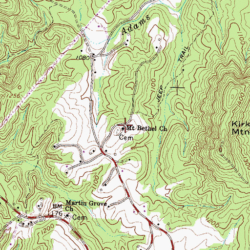 Topographic Map of Mount Bethel Church, SC