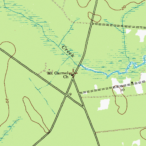 Topographic Map of Mount Carmel Church, SC