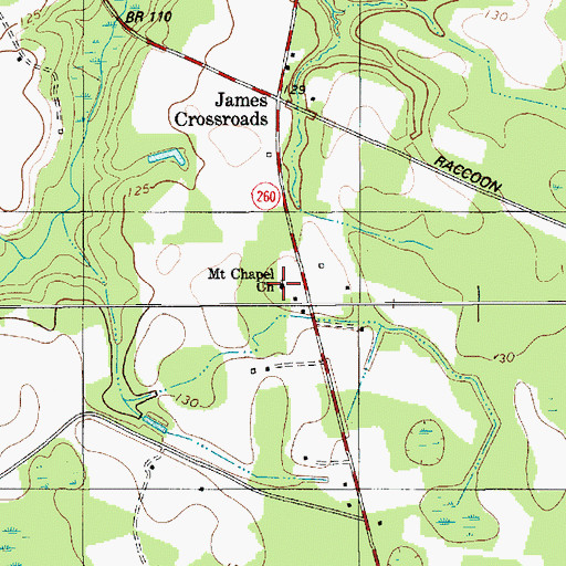 Topographic Map of Mount Chapel Church, SC