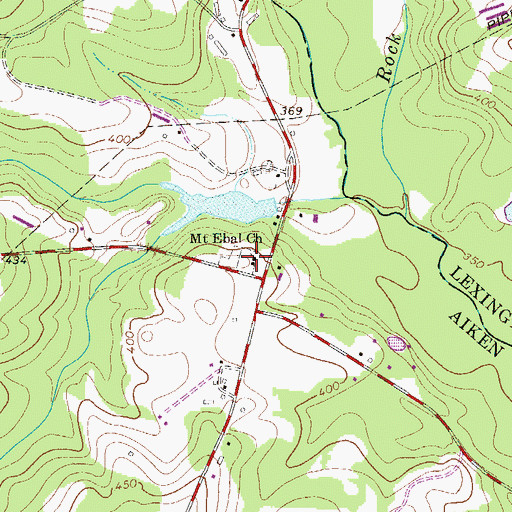 Topographic Map of Mount Ebal Baptist Church, SC