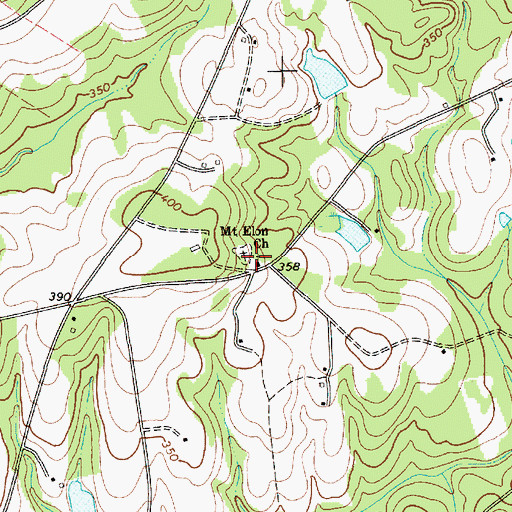 Topographic Map of Mount Elon Church, SC
