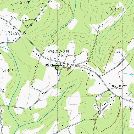 Topographic Map of Mount Grove Church, SC