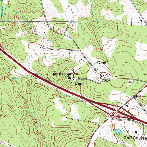 Topographic Map of Mount Hebron Church, SC