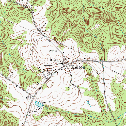 Topographic Map of Mount Joy Baptist Church, SC