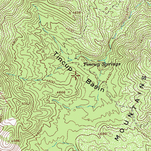 Topographic Map of Tincup Basin, AZ