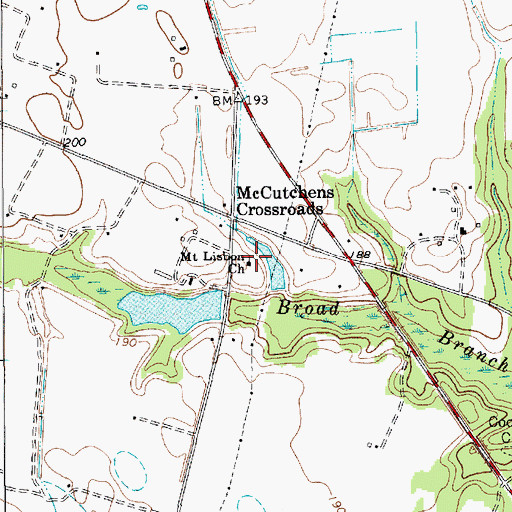Topographic Map of Mount Lisbon Church, SC