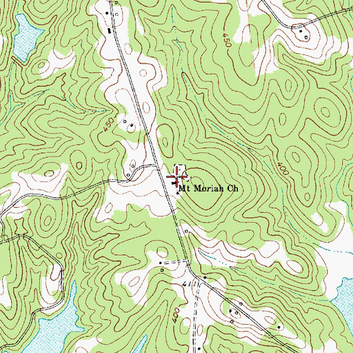 Topographic Map of Mount Moriah Church, SC