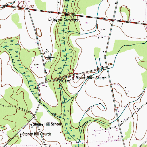 Topographic Map of Mount Olive Church, SC