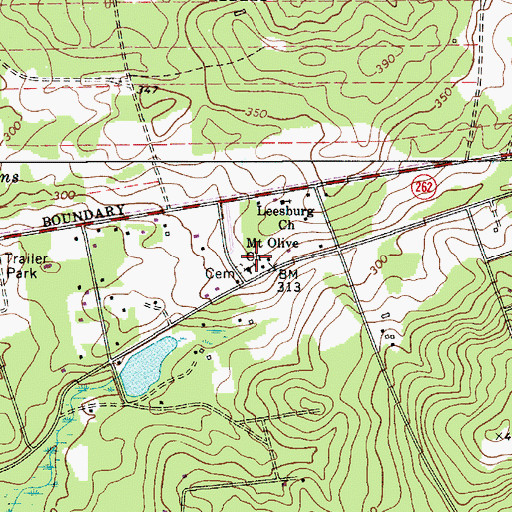 Topographic Map of Mount Olive Church, SC