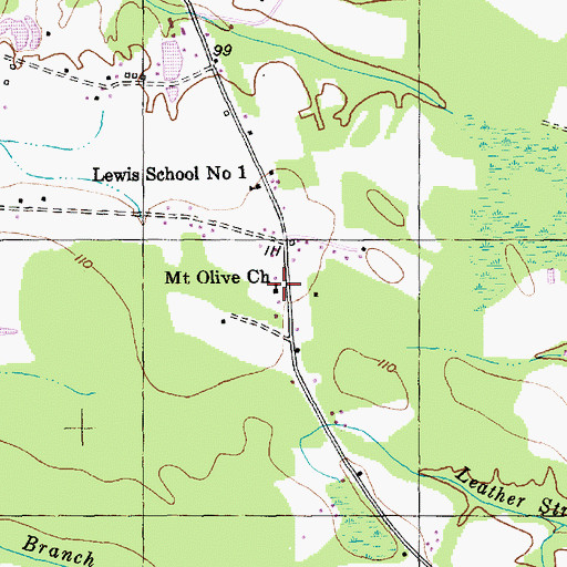 Topographic Map of Mount Olive Church, SC