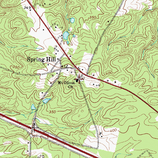 Topographic Map of Mount Olivet Church, SC