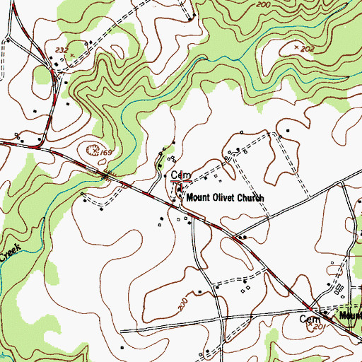 Topographic Map of Mount Olivet Church, SC