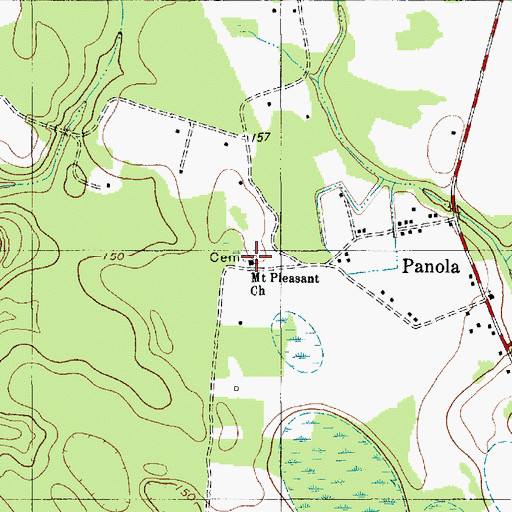 Topographic Map of Mount Pleasant Church, SC