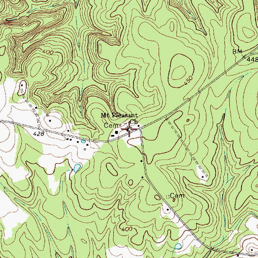 Topographic Map of Mount Pleasant Church, SC