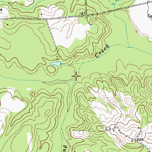 Topographic Map of Mount Prong Creek, SC