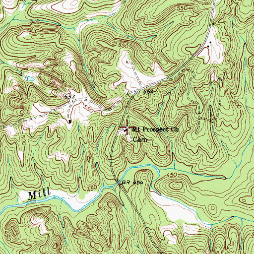 Topographic Map of Mount Prospect Church, SC