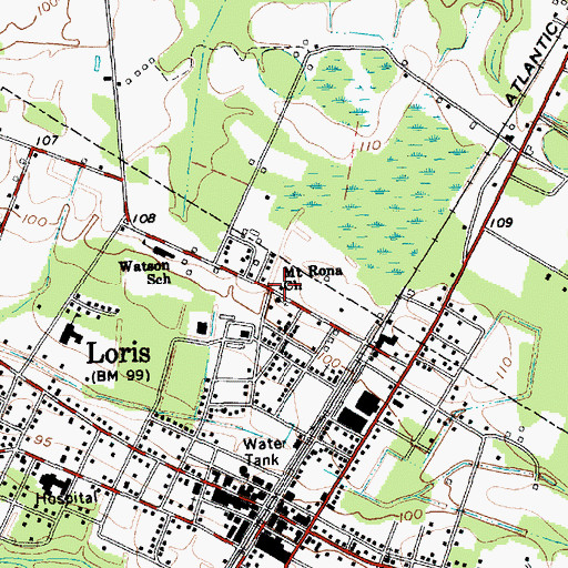 Topographic Map of Mount Rona Church, SC