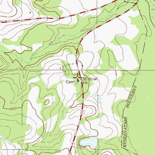 Topographic Map of Mount Sinai Church, SC