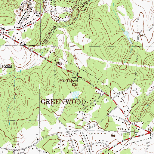 Topographic Map of Mount Tabor Church, SC