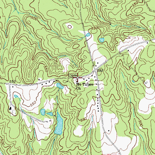 Topographic Map of Mount Tabor Church, SC