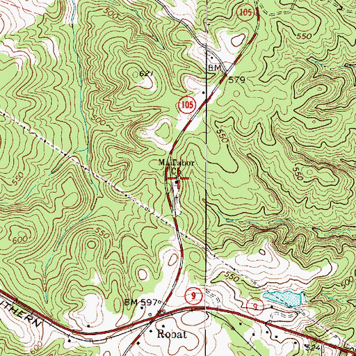Topographic Map of Mount Tabor Church, SC