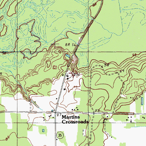 Topographic Map of Mount Vernon Church, SC