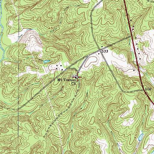 Topographic Map of Mount Vernon Church, SC