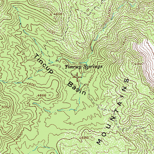Topographic Map of Tincup Springs, AZ