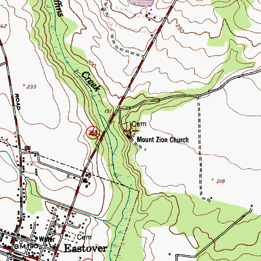 Topographic Map of Mount Zion Church, SC