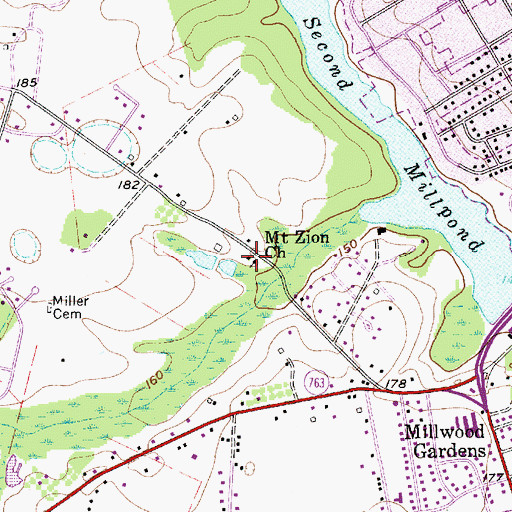 Topographic Map of Mount Zion Church, SC