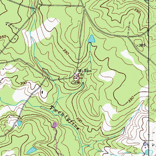 Topographic Map of Mount Zion Church, SC