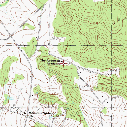 Topographic Map of The Anderson Academy, SC