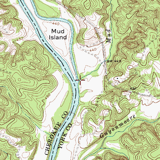 Topographic Map of Mud Creek, SC