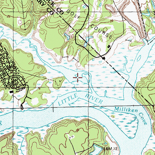 Topographic Map of Mullet Creek, SC