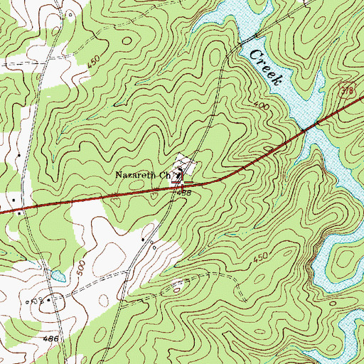 Topographic Map of Nazareth Church, SC