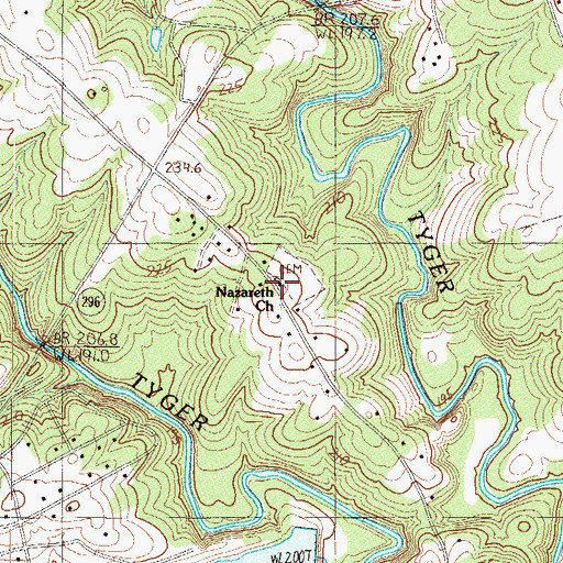 Topographic Map of Nazareth Presbyterian Church, SC