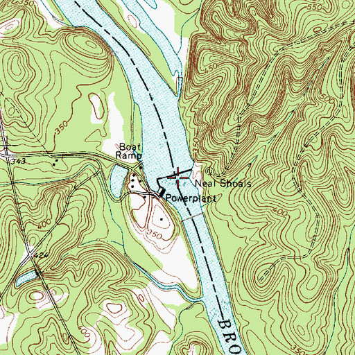 Topographic Map of Neal Shoals, SC