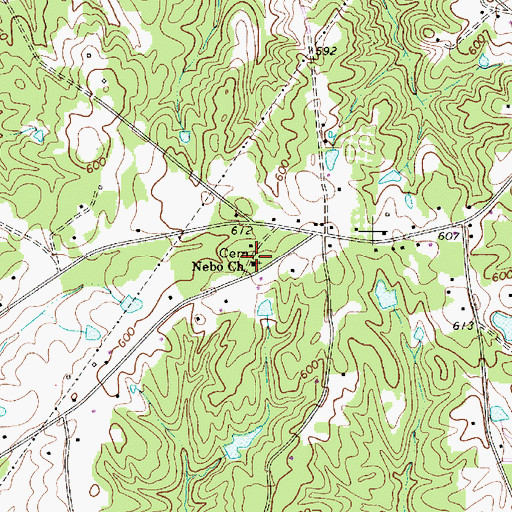 Topographic Map of Nebo Church, SC
