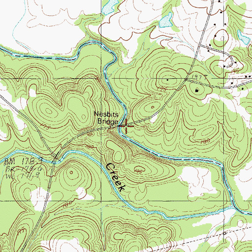 Topographic Map of Nesbits Bridge, SC