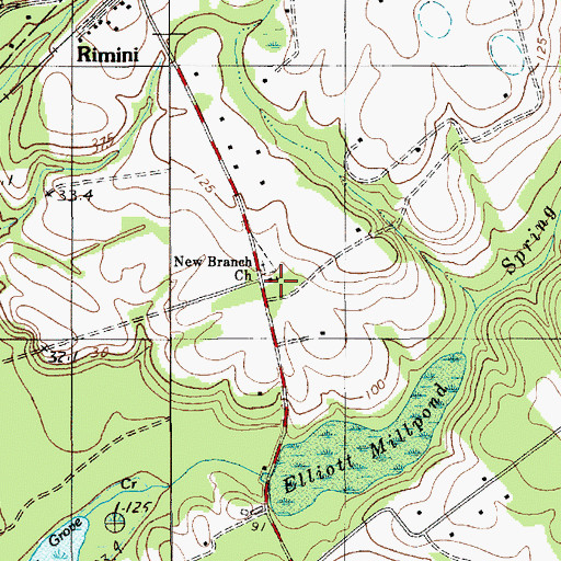 Topographic Map of New Branch Church, SC