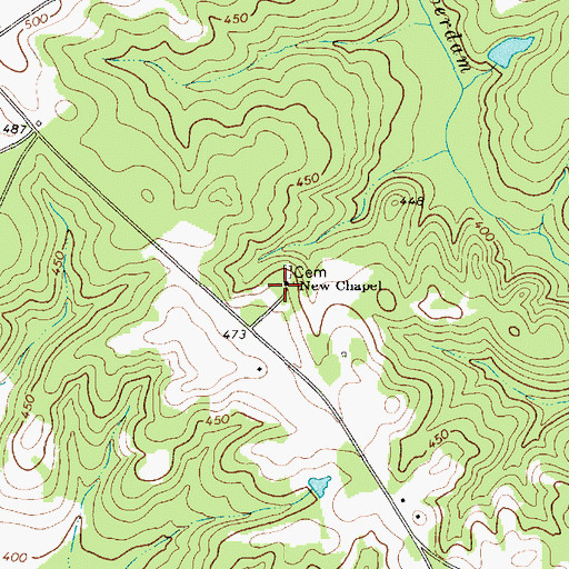 Topographic Map of New Chapel, SC