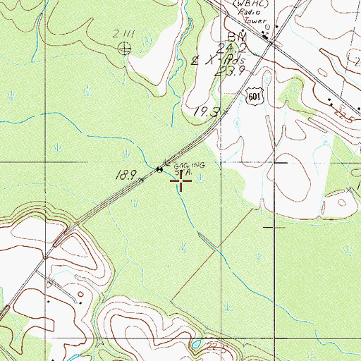 Topographic Map of New Crossing, SC