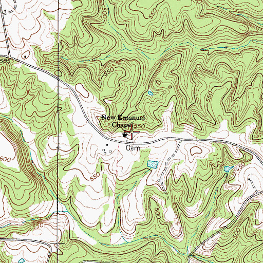 Topographic Map of New Emanuel Chapel, SC