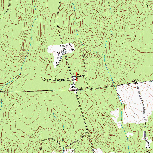 Topographic Map of New Haven Church, SC