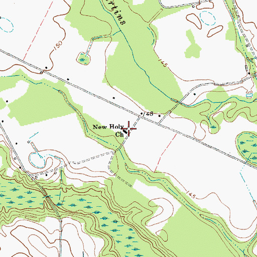 Topographic Map of New Holy Church, SC
