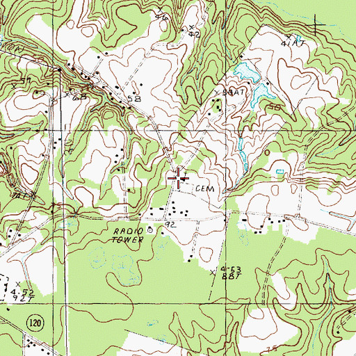 Topographic Map of New Hope Church, SC