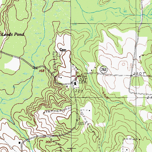 Topographic Map of New Hope Church, SC