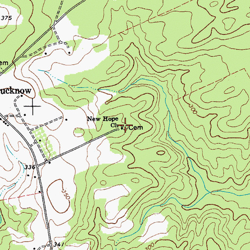 Topographic Map of New Hope Church, SC